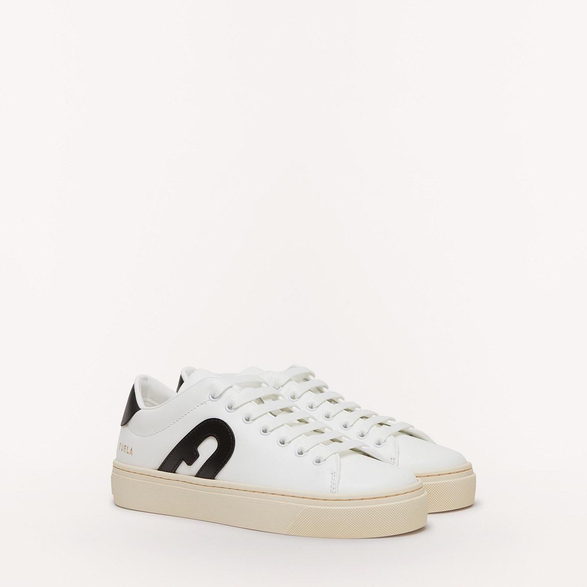 Furla Joy Sneakers White Black Women South Africa DI9472305